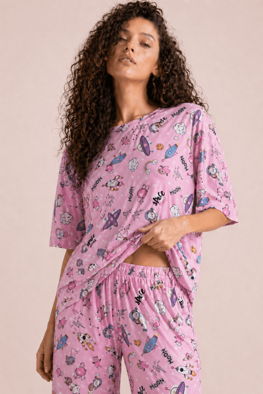 Jersey Pyjamas Night Suit for Women
