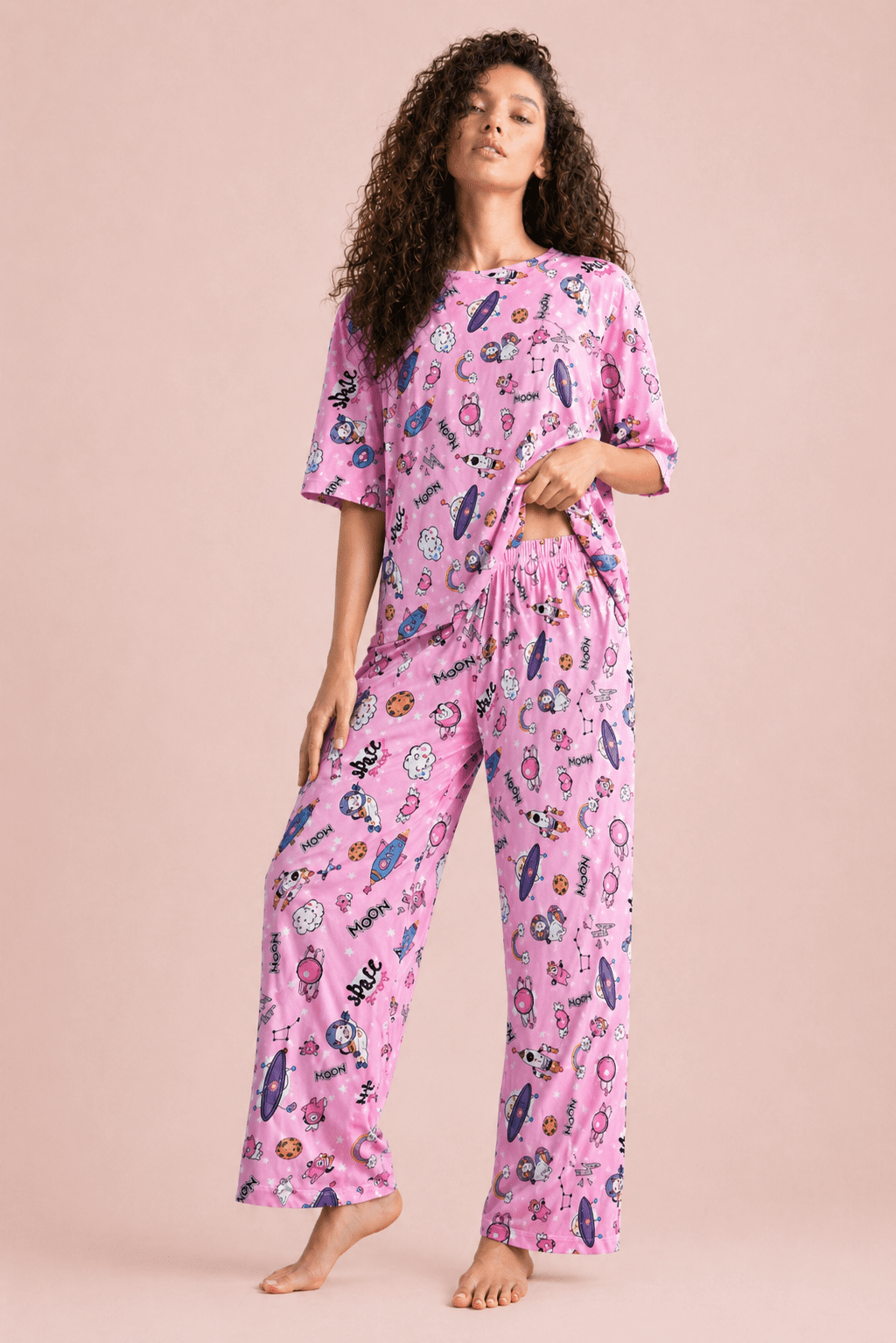 Jersey Pyjamas Night Suit for Women