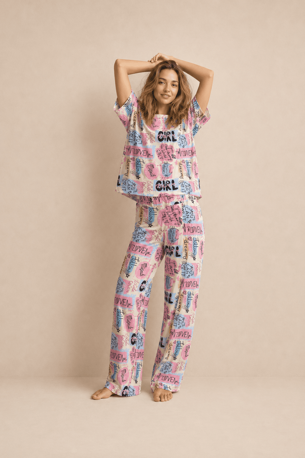 Premium Graphic Print Night Suit for Women