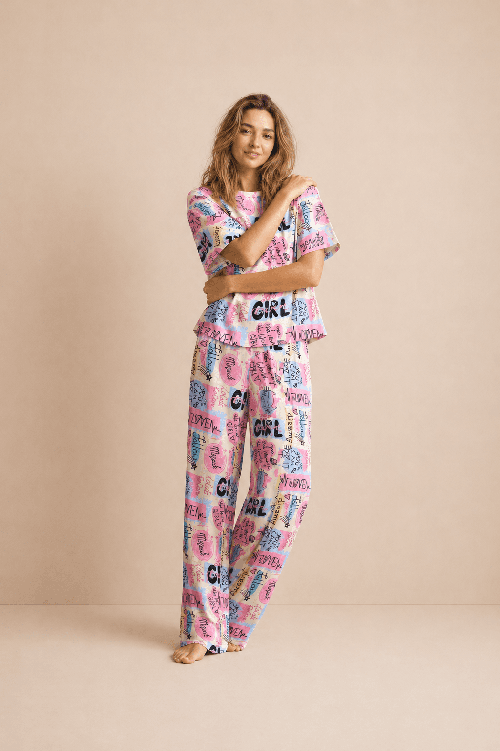 Premium Graphic Print Night Suit for Women