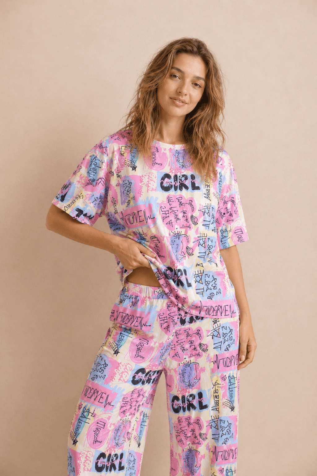 Premium Graphic Print Night Suit for Women